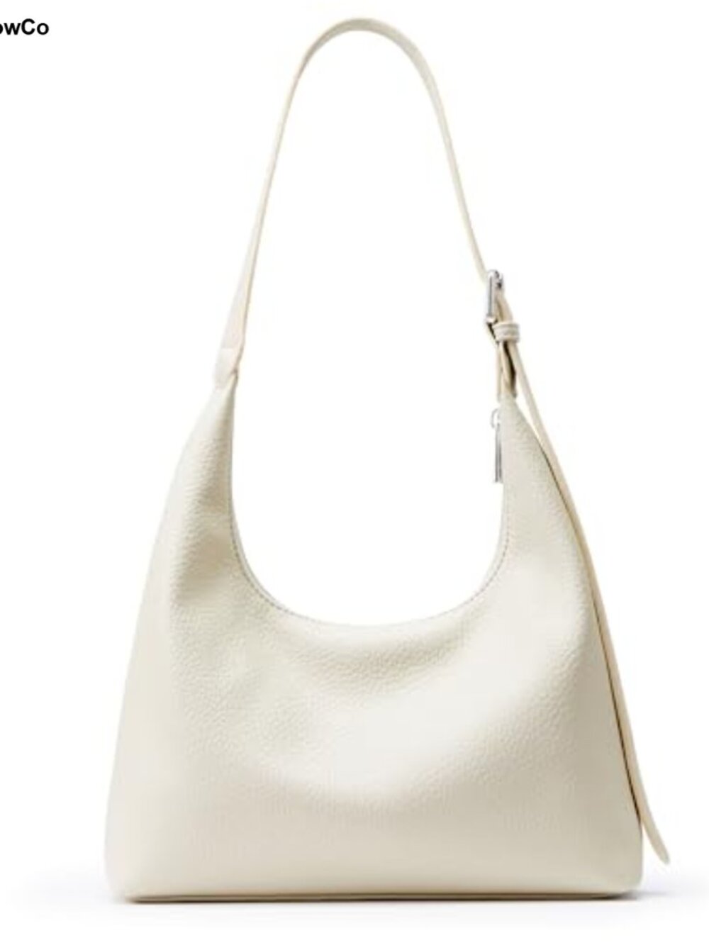 Vegan Leather Crescent Hobo Tote Bag Adjustable Strap Work Commuter Purse